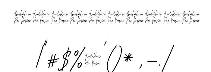 Otella Font OTHER CHARS
