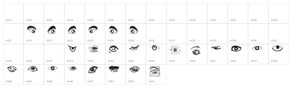 OtherEyes Character Map