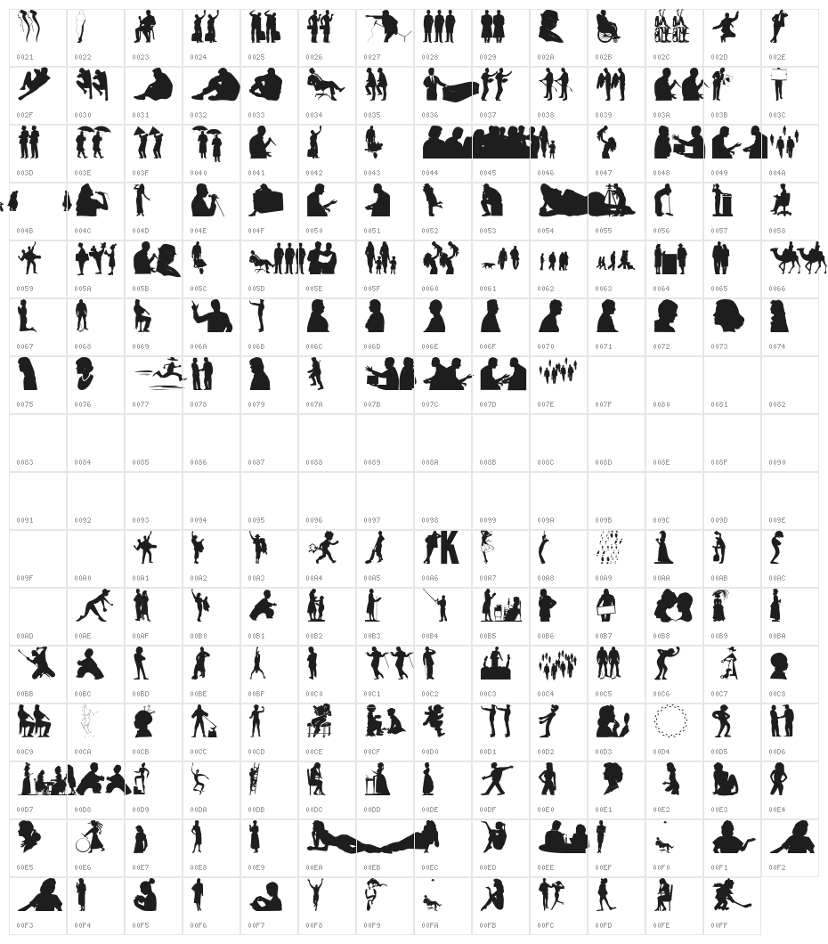 OtherPeople Character Map