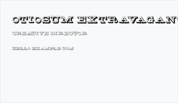 Otiosum Extravagant Business Card