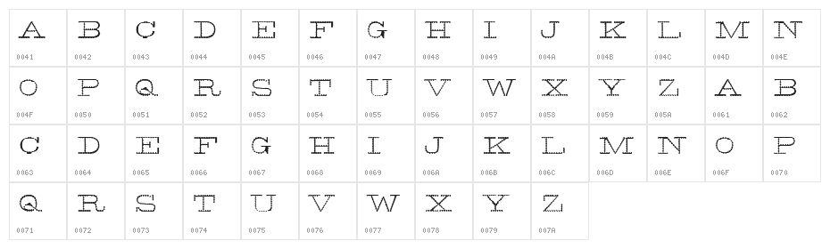 Otiosum Thin Character Map