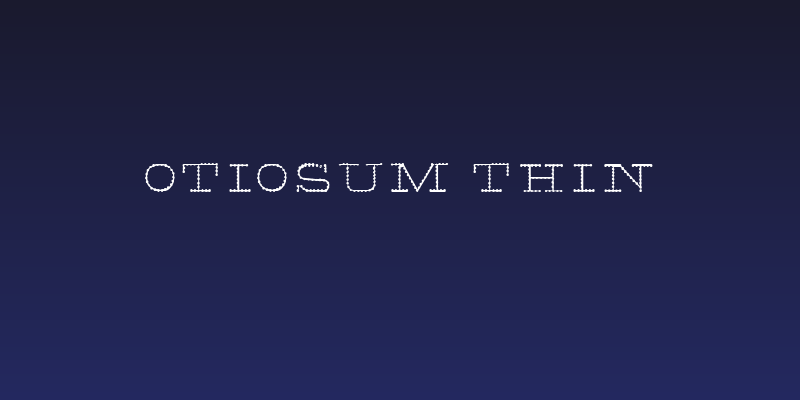 Otiosum Thin Social Header