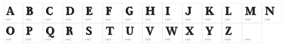 Ottanio Shaded DEMO Character Map