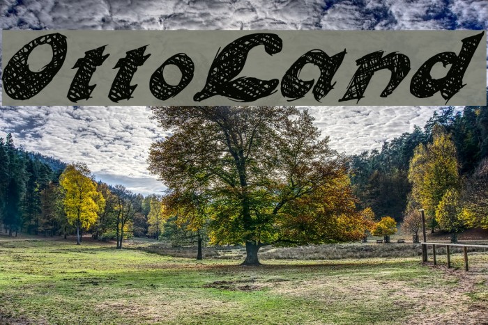 OttoLand Font examples