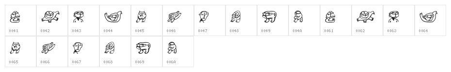 Otu Regular Character Map