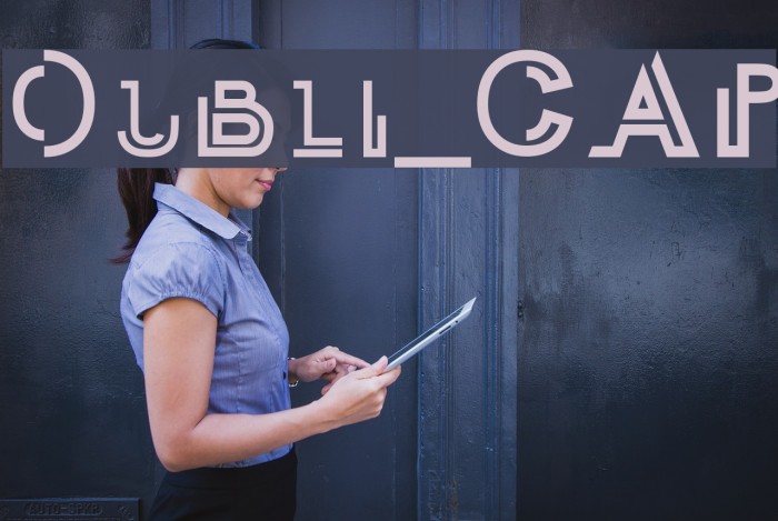 Oubli_CAP Font examples