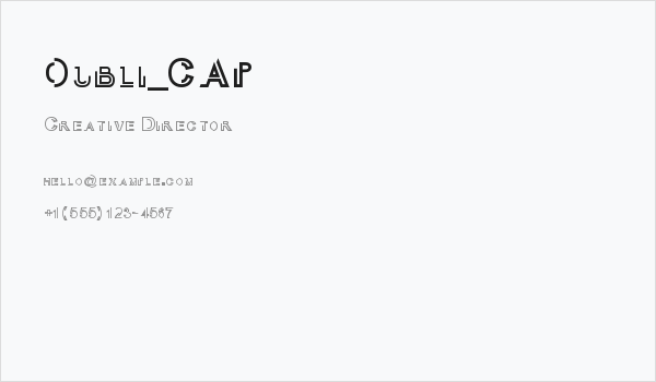 Oubli_CAP Business Card