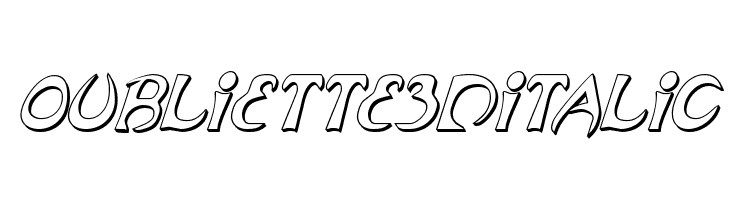 Oubliette 3D Italic  Fuentes Gratis Descargar