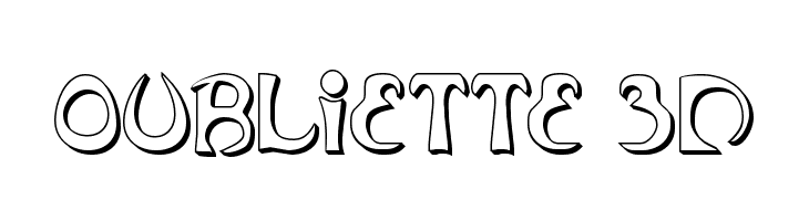 Oubliette 3D  フリーフォントのダウンロード