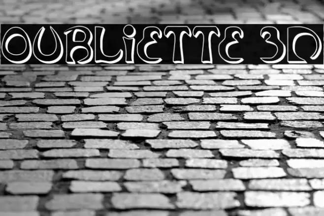 Oubliette 3D Font examples