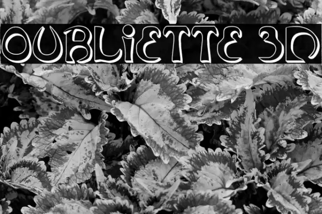 Oubliette 3D Font examples
