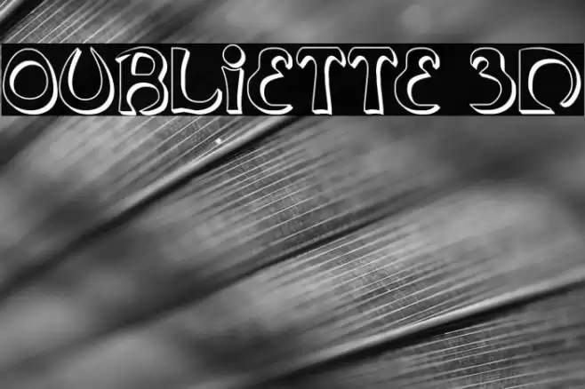 Oubliette 3D Font examples