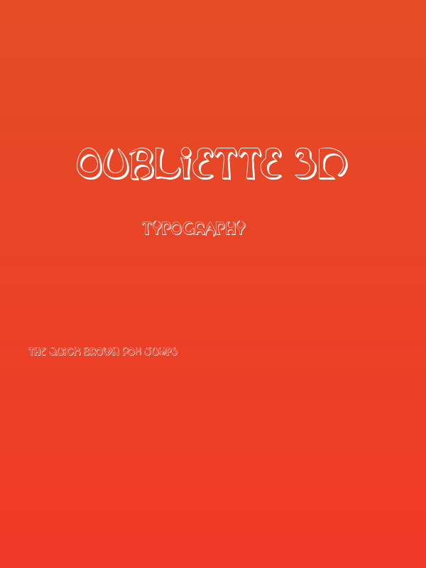 Oubliette 3D Poster