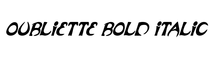 Oubliette Bold Italic  font caratteri gratis