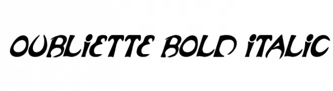 Oubliette Bold Italic  フリーフォントのダウンロード