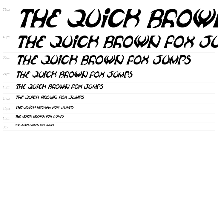 Oubliette Bold Italic Waterfall