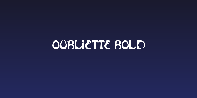 Oubliette Bold Social Header
