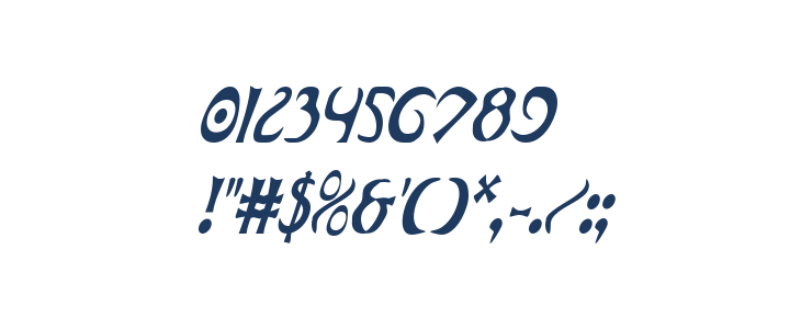 Oubliette Condensed Italic Other Characters
