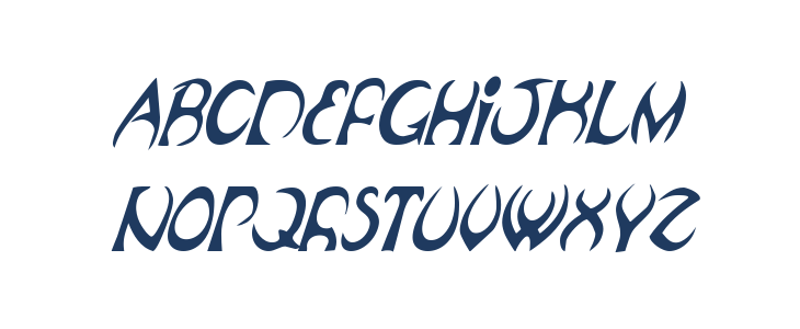 Oubliette Condensed Italic Lowercase