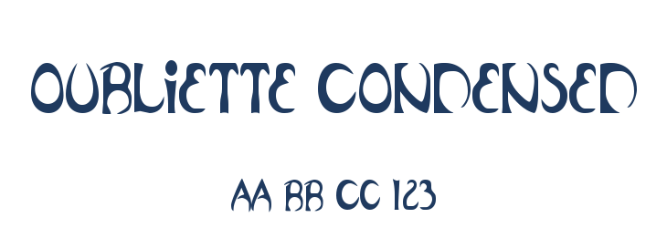 Oubliette Condensed Font Preview