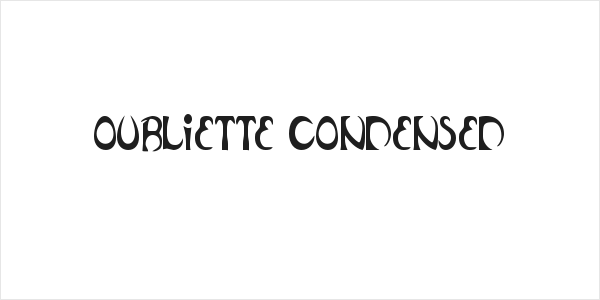 Oubliette Condensed Logo