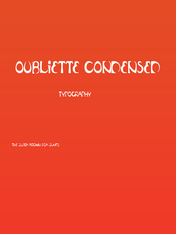 Oubliette Condensed Poster