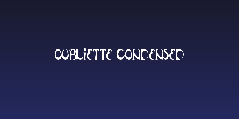 Oubliette Condensed Social Header