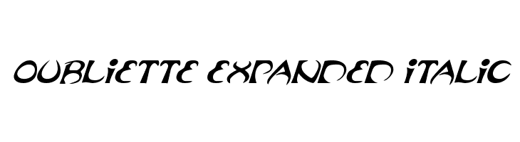 Oubliette Expanded Italic  لخطوط تنزيل