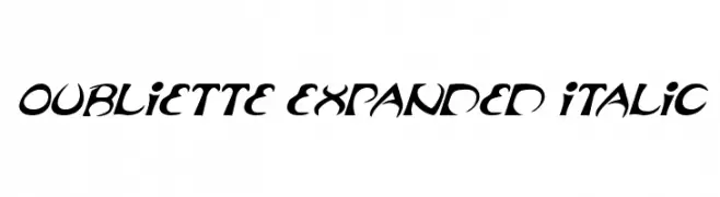 Oubliette Expanded Italic  フリーフォントのダウンロード