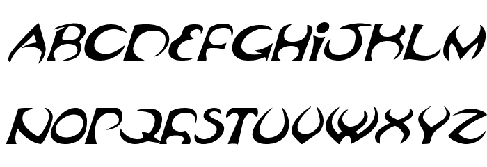 Oubliette Expanded Italic フォント 大文字