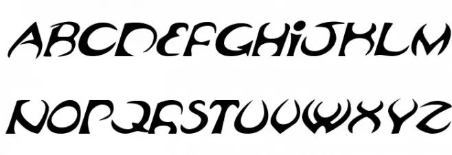 Oubliette Expanded Italic 字体 大写