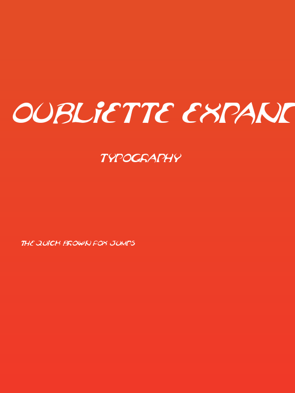 Oubliette Expanded Italic Poster