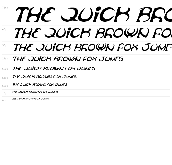 Oubliette Expanded Italic Waterfall