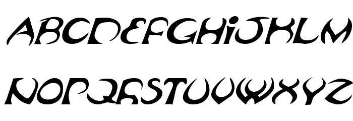 Oubliette Expanded Italic Font LOWERCASE