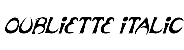 Oubliette Italic  免费字体下载