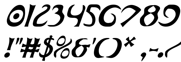 Oubliette Italic Font OTHER CHARS