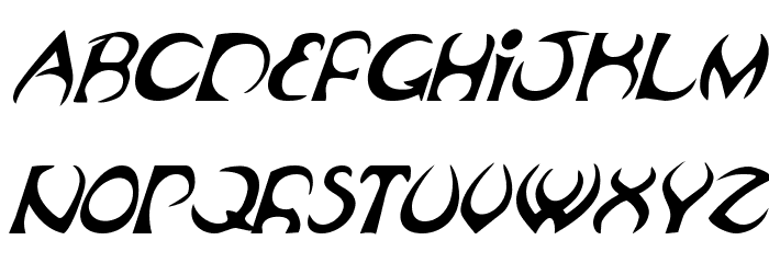 Oubliette Italic フォント 大文字