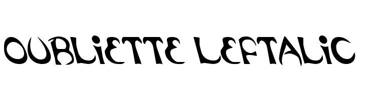 Oubliette Leftalic  免费字体下载