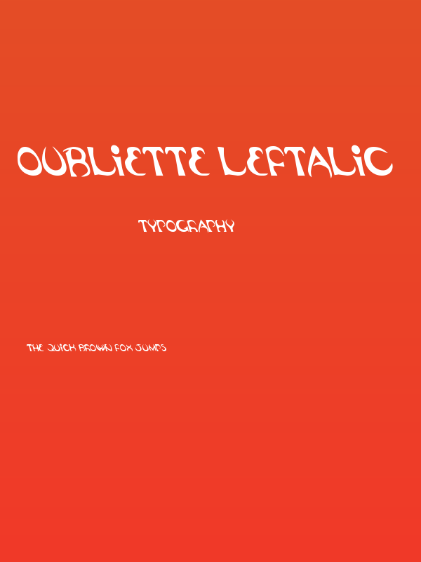 Oubliette Leftalic Poster