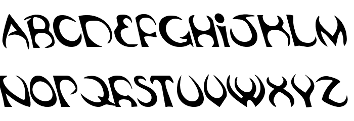 Oubliette Leftalic Font LOWERCASE
