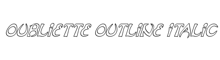 Oubliette Outline Italic  Frei Schriftart Herunterladen