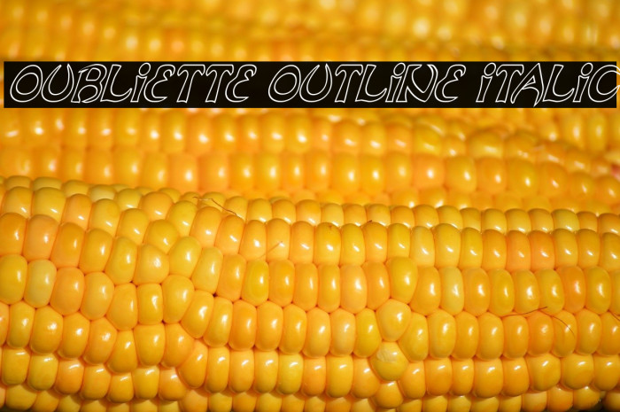 Oubliette Outline Italic Example 1