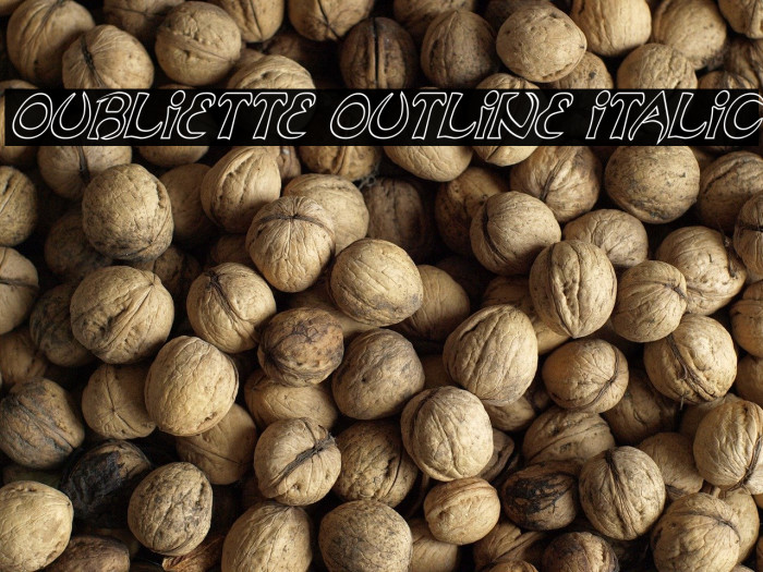 Oubliette Outline Italic Example 2