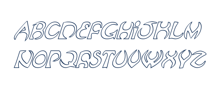 Oubliette Outline Italic Lowercase