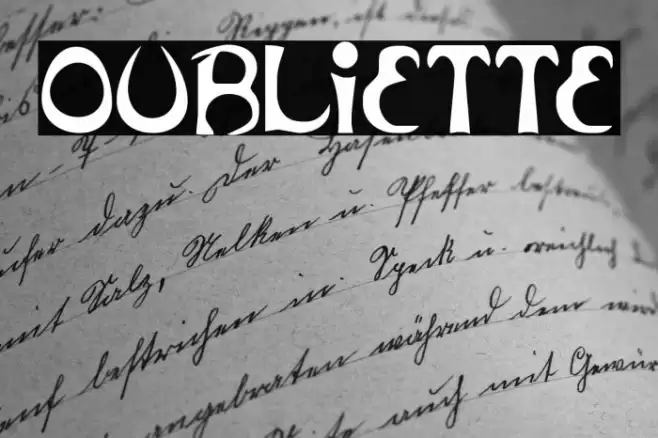Oubliette Font examples