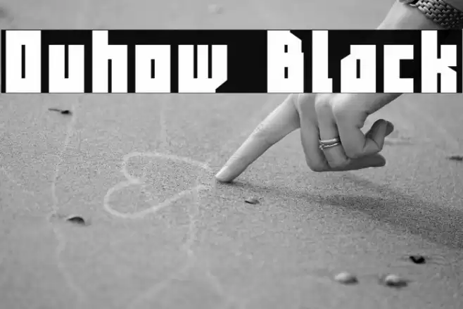 Ouhow Black Font examples