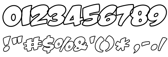 Oups-Outline Font OTHER CHARS