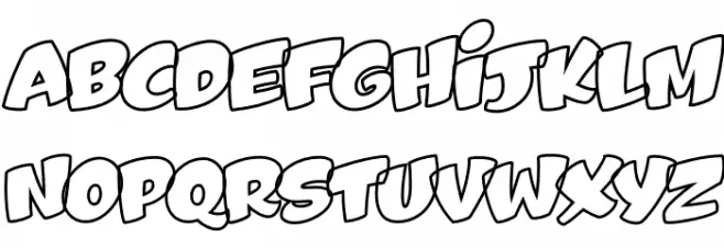 Oups-Outline Font LOWERCASE