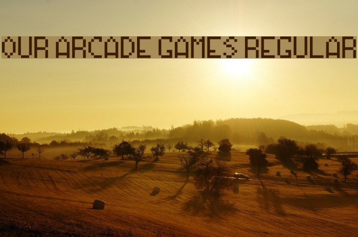 Our Arcade Games Regular Font examples