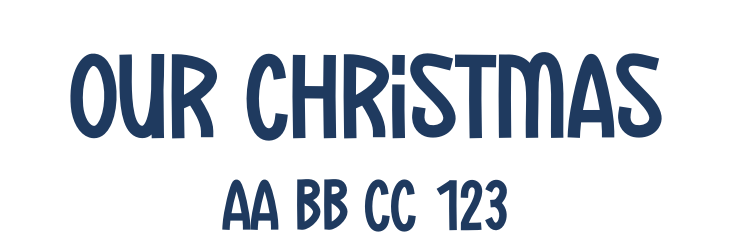 Our Christmas Font Preview